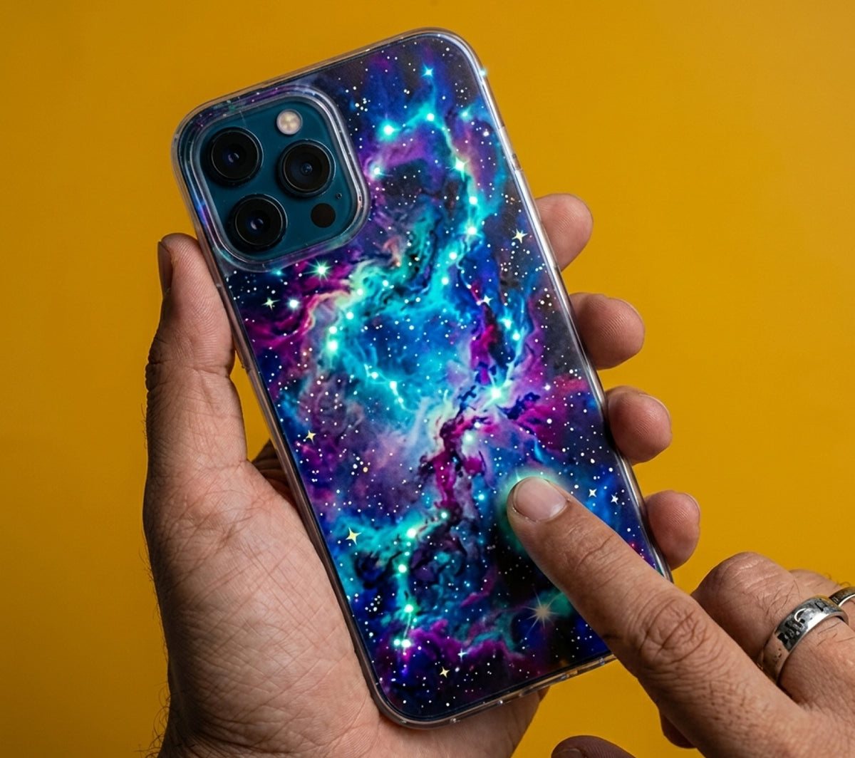 Nebula Glow: For cosmic-tinted or shimmer finish clear cases.